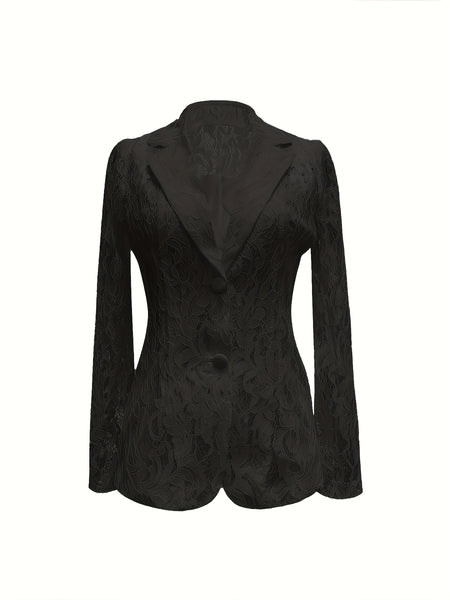 Elegant Semi-Sheer Spring And Summer Blazer with Lining for Women