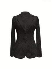 Elegant Semi-Sheer Spring And Summer Blazer with Lining for Women