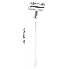 Professional-Grade Window Cleaner Kit with Rotatable Long Handle & 4 Fiber Cloths + 2 Silicone Strips - Heavy-Duty Indoor/Outdoor Glass Washing Tool for, Mirrors, Shower Doors, Car Glass - Easy-Install Hanging System, Durable Window