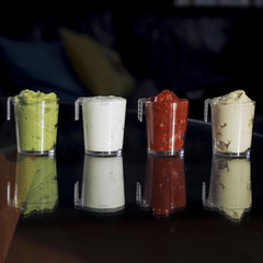Drinkwize Unbreakable Polycarbonate Plastic Dipper & Dips Set for Breadsticks, Celery etc. and Condiments and Dips