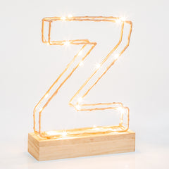Light Up Letter | LED Alphabet Wire Frame Letter Lights | Rose Gold Copper Initials | Personalised Lighting | Battery Powered | For The Office Living Room Bedroom | Gift For Her