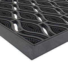 JVL Elipses Eyes Rubber Door Mat, 40 X 70 Cm - 2 Pack