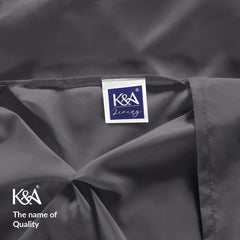 K&A® Pintuck Pinch Pleat Duvet Cover Set with Zipper Closure including Pillowcase – Ultrasoft Brushed Microfiber – Easy Care & Machine Washable