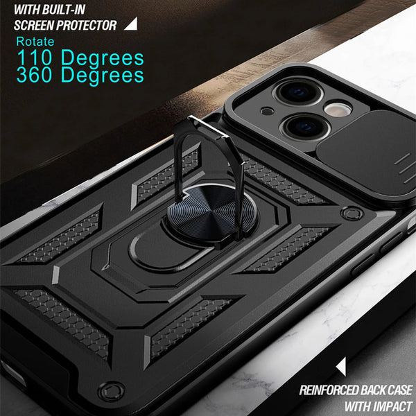 Phone case: Shock-Proof Protective Case for iPhone 15 14 13 11 12 Pro Max Plus Max XR 7 8 SE 2020 with Ring Holder
