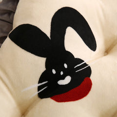 Luxurious Headboard Backrest Cushion with Ruffle Trim - Love Rabbit, Large Backrest Pillow, Princess-style Crown-Shaped Reading Cushion, Perfect for Bedroom/Sofa/Chair/Home Decor