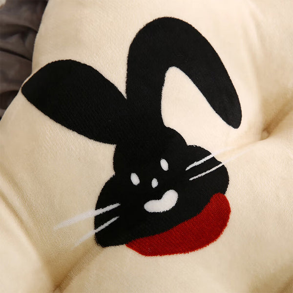 Luxurious Headboard Backrest Cushion with Ruffle Trim - Love Rabbit, Large Backrest Pillow, Princess-style Crown-Shaped Reading Cushion, Perfect for Bedroom/Sofa/Chair/Home Decor