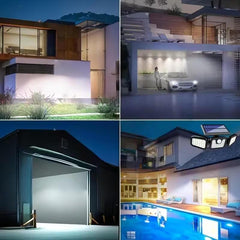 2-Pack Solar Wall Lights with 74 LEDs, 270° Wide Angle Motion Sensor Outdoor Security Light, 3 Lighting Modes, Waterproof Solar Powered Floodlight for Garage, Yard, Pathway, Front Door