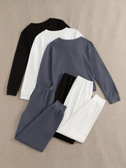 3pcs Women's Sportswear Set, Long Sleeve and Long Pants, Made of Fabric