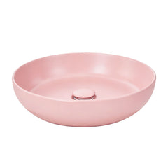 Black/Pink Round Washbasin, 400*400*110MM, includes drain assembly, elegant and stylish home decor washbasin, easy to clean, suitable for bathrooms, hotel restrooms, and balconies.