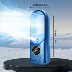 Leafless Portable Air Conditioner Fan, Safe And Hassle-Free with Bladeless Design, Six-Speed Quiet Cool Fan, 1-6 Hour Timer Shutoff, Built-In Humidification Function, Water And Ice Compatible, Suitable for Bedroom, Room, Office, Tent