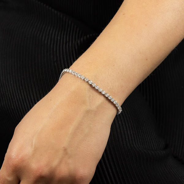 Diamonfire Sterling Silver Cubic Zirconia Tennis Bracelet
