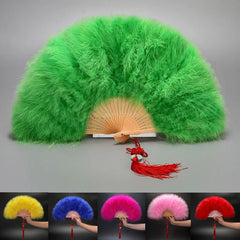 1pc New Feather Folding Fans Hand Fan Dance Costume Wedding Party Fans for Women