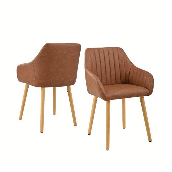 Modern Scandinavian Dining Chairs Suitable for - Ergonomic Armrests & Padded Seats with Cushioned Backrest, Soft /Upholstery & Sturdy Legs - - Modern Chairs, for, or for Company Events (Assembly Required)