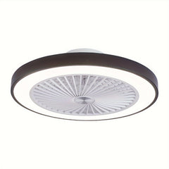 Remote-Controlled Ceiling Fan with Light, 20-Inch Slim Embedded Design, Iron Lampshade, 6-Speed, 4000 Lumens, 48W LED Fan Light, Smart Timer, Adjustable Brightness from 3000K to 6500K, Suitable for Dining Rooms And Living Rooms