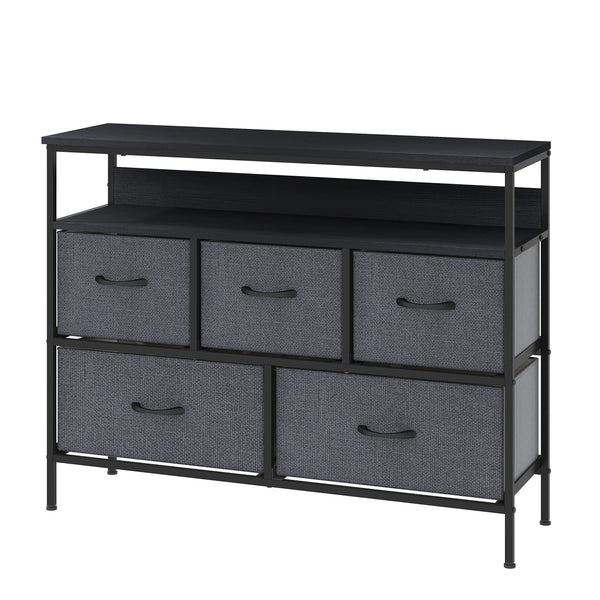 A Multi-functional Bedroom Furniture Piece Featuring A 5-drawer Dresser, TV Stand, Large Storage Cabinet, And A Closet Organizer With Fabric Drawers All Designed For Efficient Storage And Organization In Your Living Space 100x30x80cm