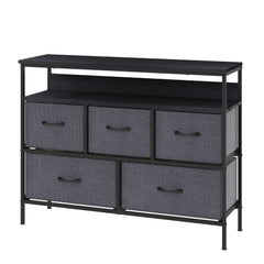 A Multi-functional Bedroom Furniture Piece Featuring A 5-drawer Dresser, TV Stand, Large Storage Cabinet, And A Closet Organizer With Fabric Drawers All Designed For Efficient Storage And Organization In Your Living Space 100x30x80cm