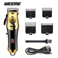 WEEME 4pcs 3pcs 2pcs 1pc Black Golden Hair Clippers For Men Professional, Beard Trimmer Kit, Cordless Clippers And Trimmers Set, Electric Razor Shavers And Nose Trimmer, Mens Grooming Kit For Barber, Valentines Day Christmas Gifts For Him