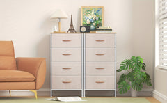 1pc Modern Tall Dresser with 4 Spacious Drawers - Large Storage Cabinet with MDF Wood Top & Sturdy Metal Frame, Freestanding Tall Tower Unit with Legs, 68.58cm+ Height, 3.2 Cu Ft Capacity, Space-Saving Vertical Organizer for Bedroom/Living Room