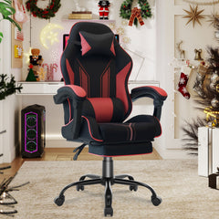 Gaming Chair Computer Chair Office Chair Racing Chair Desk Chair Swivel Chair Cute Gamer Chair Ergonomic Chair with Footrest And Backrest Support, Chair for Adult Gray