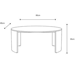 Gallery Marzio White Marble Coffee Table