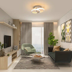 Verbrande 2-Light 25Cm LED Integrated Semi Flush Mount