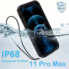 IP68 Waterproof 360° Full Body Case For iPhone 11 12 13 Pro Max Shockproof Dustproof Dirtproof Built-in Screen Protective Phone Case