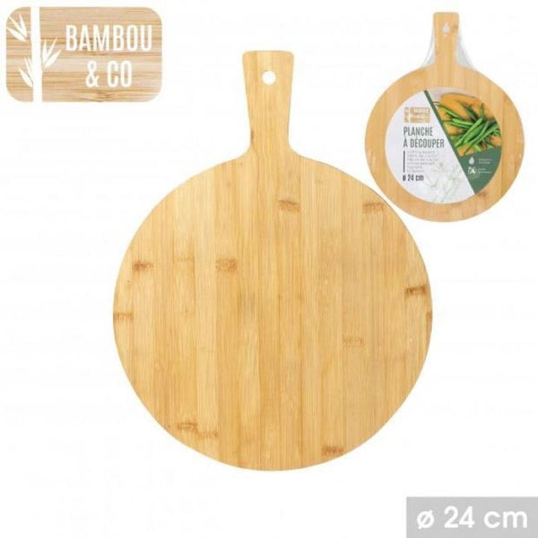 Bamboo Cutting Board - Medium Rectangular Chopping Board for Kitchen Food Preparation - 24x32cm