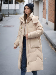 Women's Padded Coat, Long Style Outerwear, Fashionable New Winter Arrival, Warm Casual Thickened Padded Jacket