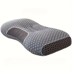 1/2PCS Soft Knitted Cotton Massage Neck Pillow, Suitable For Sleep, Soft, Adjustable Ergonomic Contour Support Pillow, High-quality Pillow Core, Detachable Pillowcas