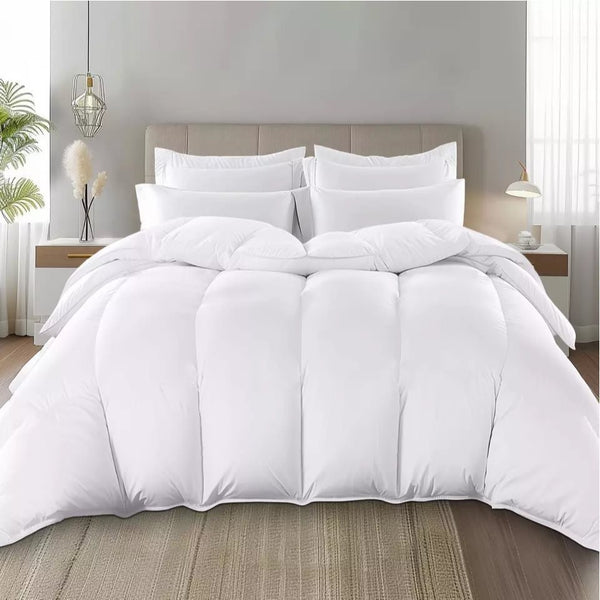 Luxury Hotel Style 1pc Duvet Quilt Insert Comforter Heavy Filling Breathable Fluffy– All Seasons Comfort – Lightweight Summer to Warm Winter – 4.5 10.5 13.5 15 Tog – Single Double Super King Bedding Size