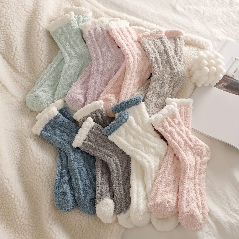 8 Pairs Women's Winter Thermal Fleece Socks