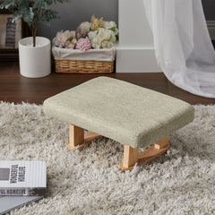 Small Linen Padded Stool Sofa Side Footstool Footrest Hallway Shoe Stool Living Room Bedroom Stool Seat