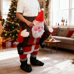 Santa Claus Inflatable Costume - Waterproof Festive Jumpsuit - Blow up Christmas Santa Claus Suit - for Parties Family Gathering Performance Activities Celebrations