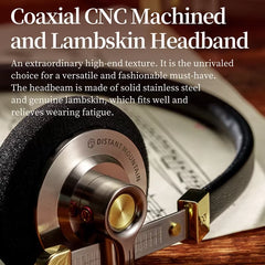 Distant Mountain Retro over Ear Hifi Headsets OOTD Vintage Metal Wired Headphones with MMCX 3.5Mm Plug