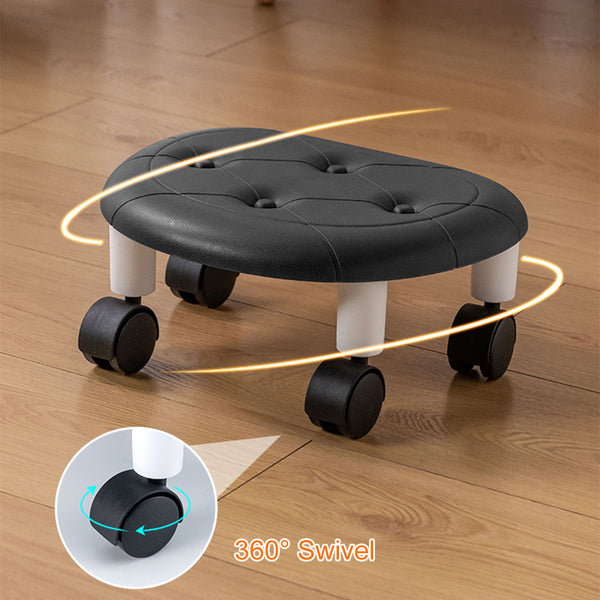 Low Rolling Stool with Wheels | Low To Ground Roller Seat,Castor Seat with Soft Cushion for Home Office Garage Shop Stools,Easy To Move, Stool on Whee