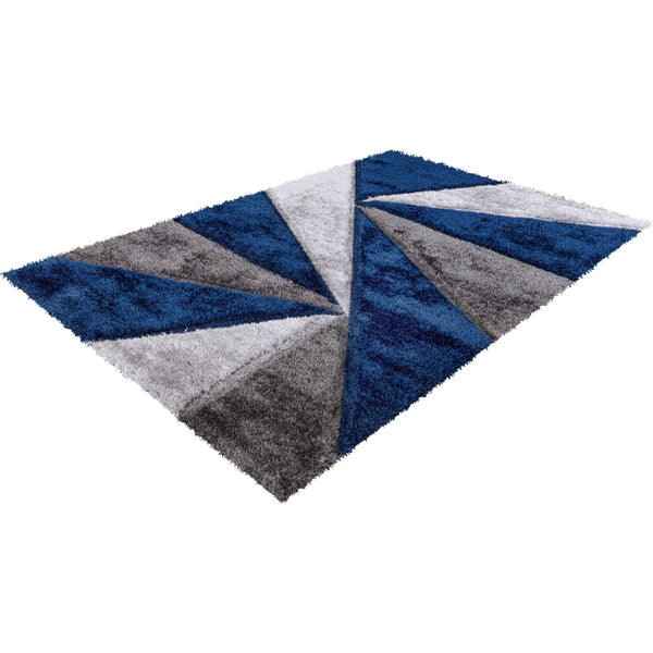 Luxury Soft Shaggy Area Rug – Modern Non-Shedding Geometric Triangles Design, High-Pile Plush Living Room Carpets, Large Thick Rug for Bedroom, Kitchen, Lounge & Home Décor – Contemporary Floor Rug & Mats