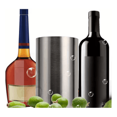 1.6L Double-Layer Stainless Steel Ice Bucket, Champagne Bucket for Bars, Straight Beer And Red Wine Bucket, Ice Bucket for KTV Clubs