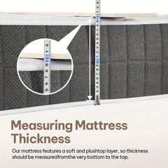 20Cm Medium-Firm Spring Hybrid Double Mattress Featuring Silent Innerspring And Pocket Springs for Comfortable Sleep, Available in All Sizes - Single/Small Double/Double, Mattress Delivered in a Box