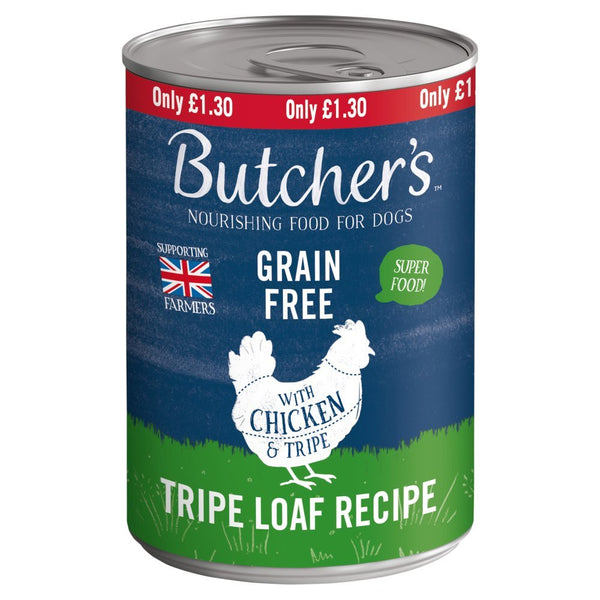 Butcher'S Nourishing Food for Dogs with Chicken & Tripe Pack of 12 x 400g