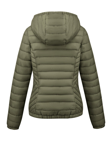 Women's Autumn/Winter Simple Lightweight Hooded Commuter Padded Coat with Pockets