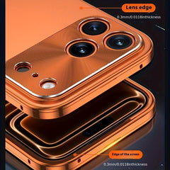 Phone Case: Magnetic Metal Phone Case for iPhone 17 Pro Max 2-in-1 Design Aluminum Alloy Frame Backplate Ultra Thin Protective Cover Comes