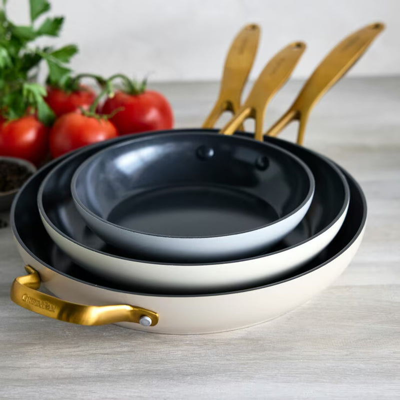 Greenpan Jewel Ceramic Frying Pan Set, 3 Piece in 3 Colours
