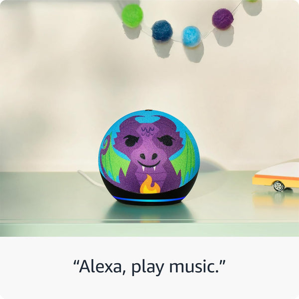 Echo Dot Kids (Newest Gen) | Wi-Fi and Bluetooth Smart Speaker with Alexa | with 1 Year of Amazon Kids+ Content | Stardust