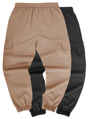 2pcs Men's Cargo Pants - Multifunctional Pockets, Adjustable Drawstring, Suitable for Everyday Casual and Formal Wear in All Seasons - Great Birthday/Christmas Gift - Machine Washable and Durable, a Must-have for Outdoor Enthusiasts