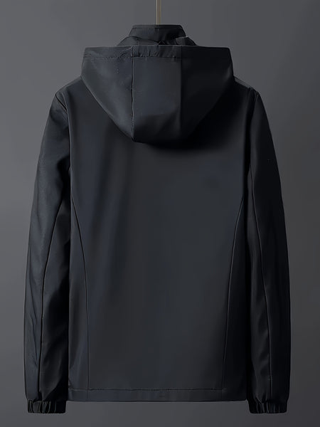 Windproof Detachable Hooded Jacket Korean Style Loose Fashion Handsome Casual Men's Top