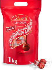 Lindt Lindor Milk Chocolate Truffles – 1Kg Bag (Approx. 80 Balls) – Smooth Filling – Christmas, Gift, Birthday, Congratulations, Sharing Treat