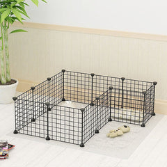 Dog Playpen, Cat Playpen, Small Animal Playpen Metal Pet Playpen for Small Dogs Cats Including 12 Panels, Portable Small Animal Wire Cage for Indoor Yd Fence for Guinea Pigs, Rabbits Kennel Crate Fence, Dog Fence for Puppy, Kitten, Hamster, Turtle, Hedgeh