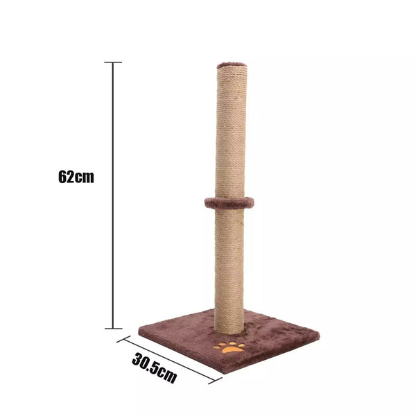 Cat Scratching Post 62CM Pole Scratcher Tree Scratch Post Woven Sisal Tall