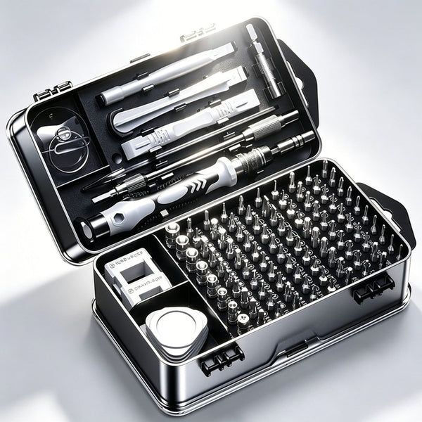 114-in-1 Premium Screwdriver Tool Set, Magnetic Bit Design & High Hardness Construction, Multi-functional Repair Kit with Specialty Special-Shaped Screw Bits