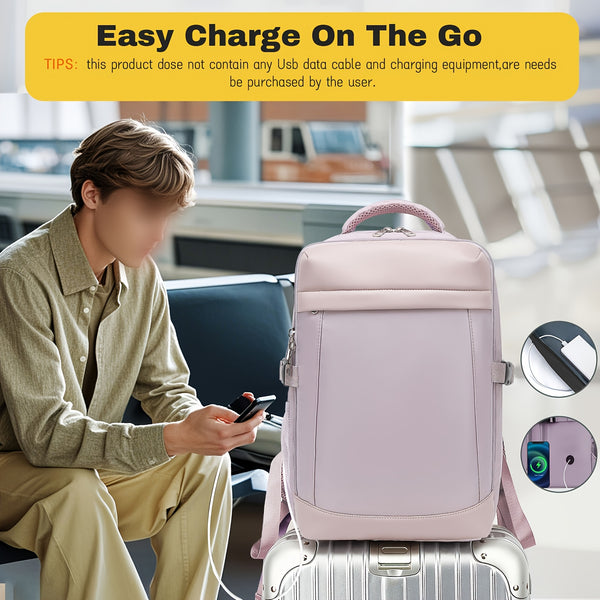 40X20X25Cm Cabin Backpack, Camping Backpack, Ryanair Carry-On Luggage, Travel Bag for Business, Accommodates 14' Laptop, Under- Cabin Bag, Complies with Airline Boarding Size Standards, Carry-On Bag for Air Travel, Rucksack